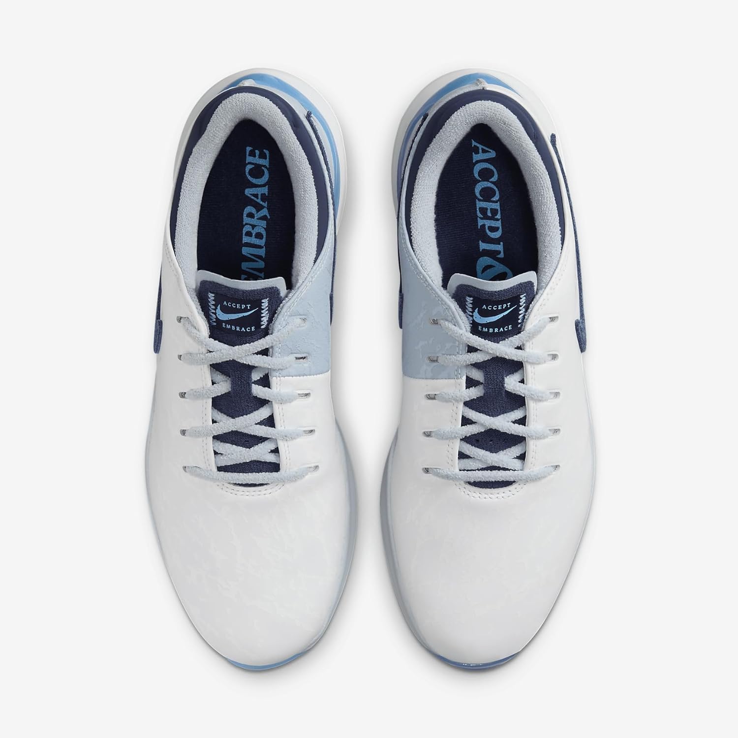 Nike Air Zoom Victory Tour 3 NRG Golf Shoes (FV5288-100, White/Aquarius Blue/Light Armory Blue/Midnight Nav) Size 7.5 - Image 4