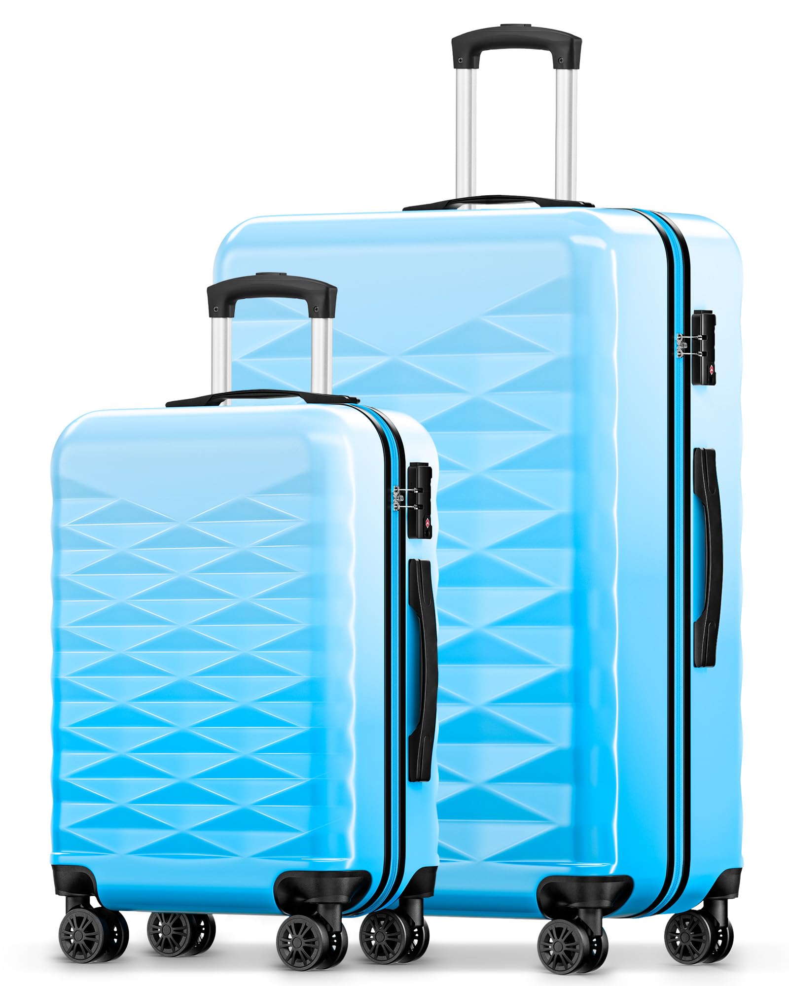 Suitour Luggage Sets 2 Piece, Hardshell Lightweight Travel Suitcase with Spinner Wheel 20/28 inch Travel Suitcase Set