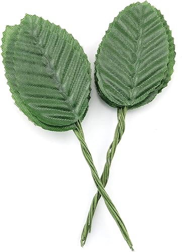 Miniatura 2 de TAODAN Hoja de seda artificial, 200 unidades, 3.9 in, color verde, hojas de seda falsas, hojas de flores sintéticas para arreglos de boda, centros