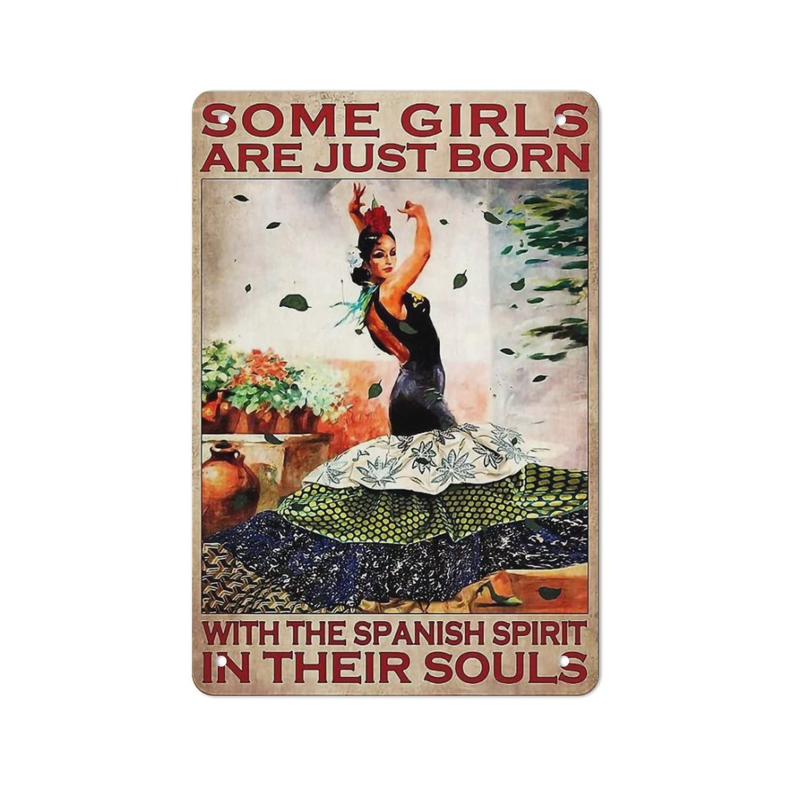 AOOEDM Some Girls Are Just Born Metal Tin Sign for Home Bar Pub Kitchen Wall Art Deocr Man Cave Vintage Metal Sign Poster Plaque Signs Quotes Sign