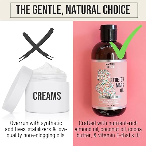 Miniatura 6 de Aceite de estrías para el embarazo aceite de vientre 100 natural para el embarazo con aceite de manteca de cacao aceite de almendras para la piel