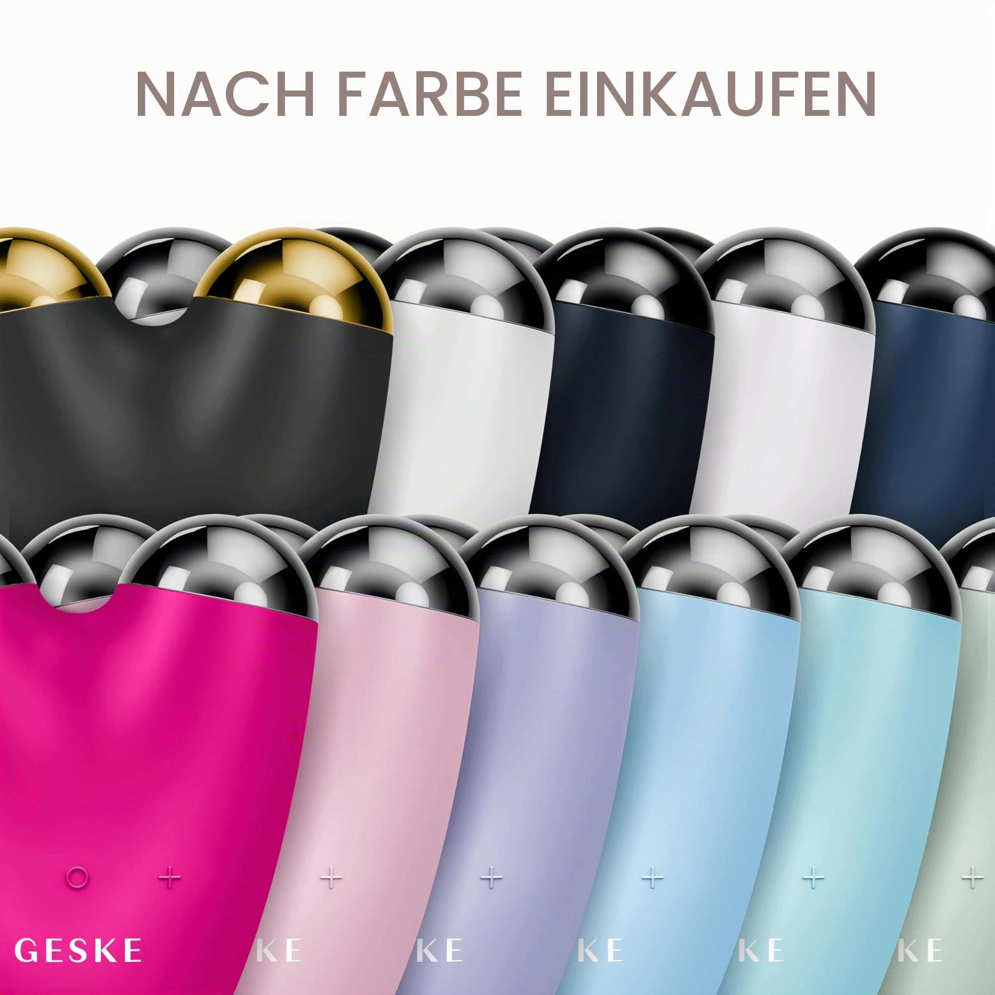 GESKE | SmartAppGuided™ MicroCurrent Face-Lifter | 6 in 1 | Facial Lifting | Gesicht- & Jawline Trainer | Gesichtsstraffung | Anti Aging Device | Mikrostrom gegen Falten | Doppelkinnentferner