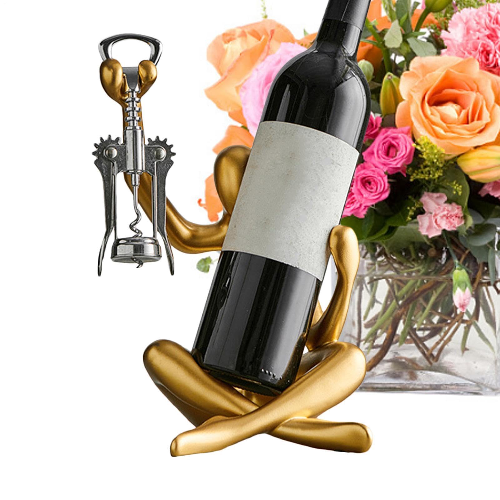 Estante de vino para encimera | Soporte de resina para vino sin