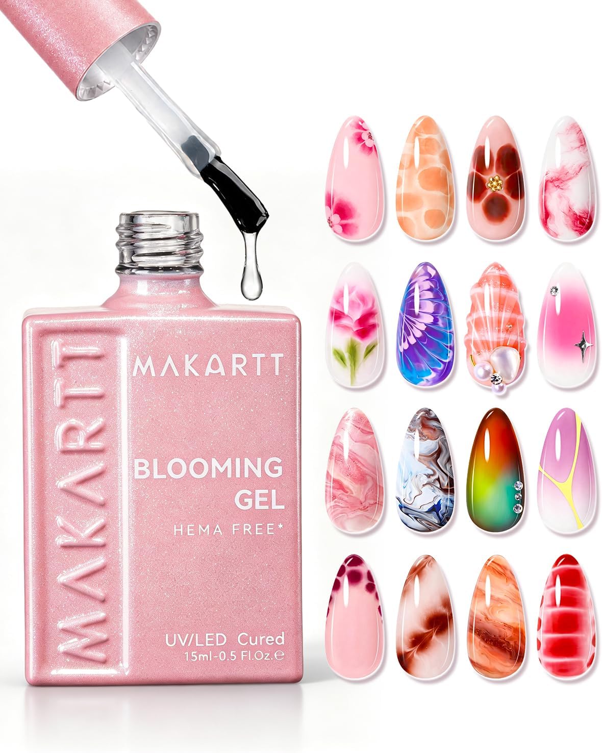Blooming Gel Polish 15ml Clear Blossom Effect UV LED Gel