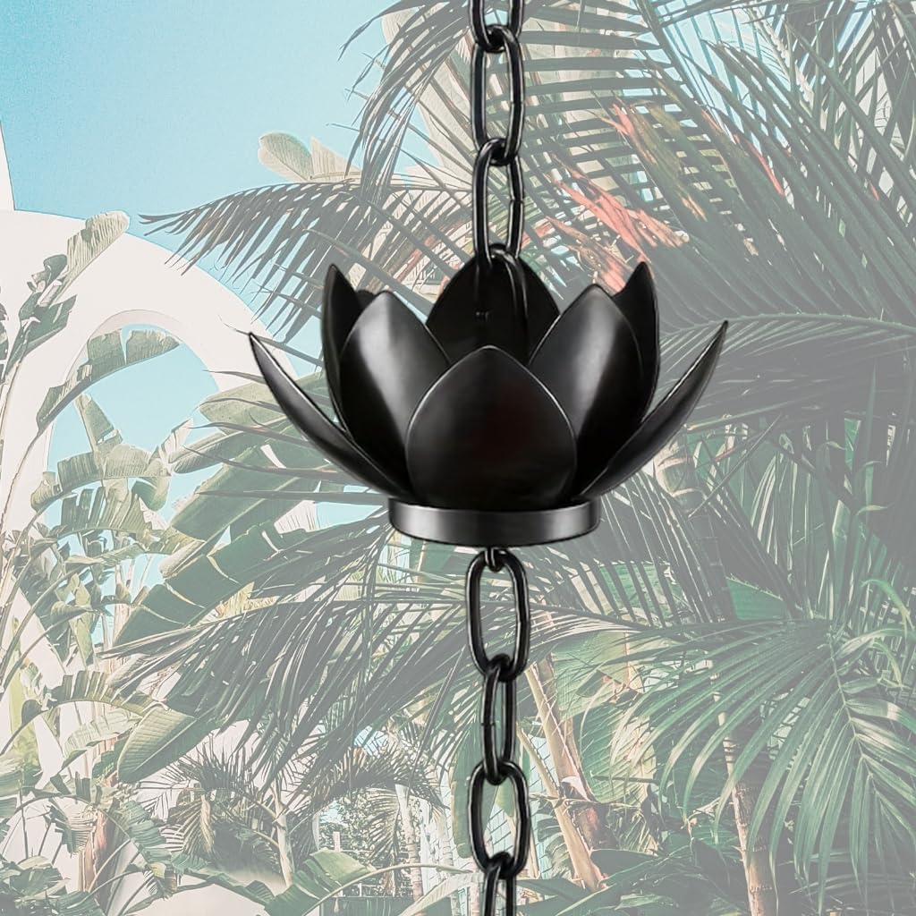 Rain Catcher Chain Decorative Adjustable Rain Chain Gutter Roof Rainwater