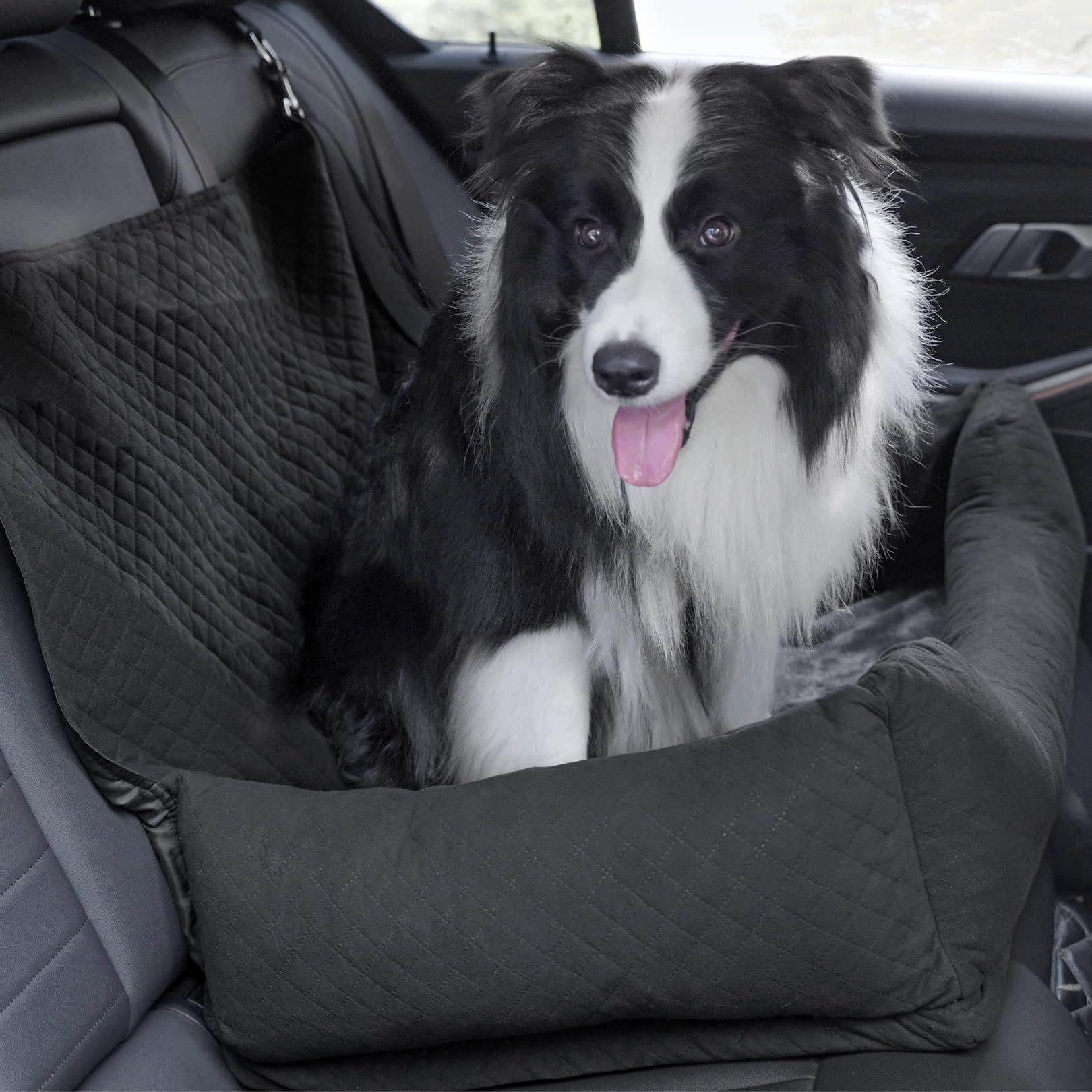 Asiento de Coche para Perros Antideslizante Desmontable Lavable Cómodo Seguro Multifuncional