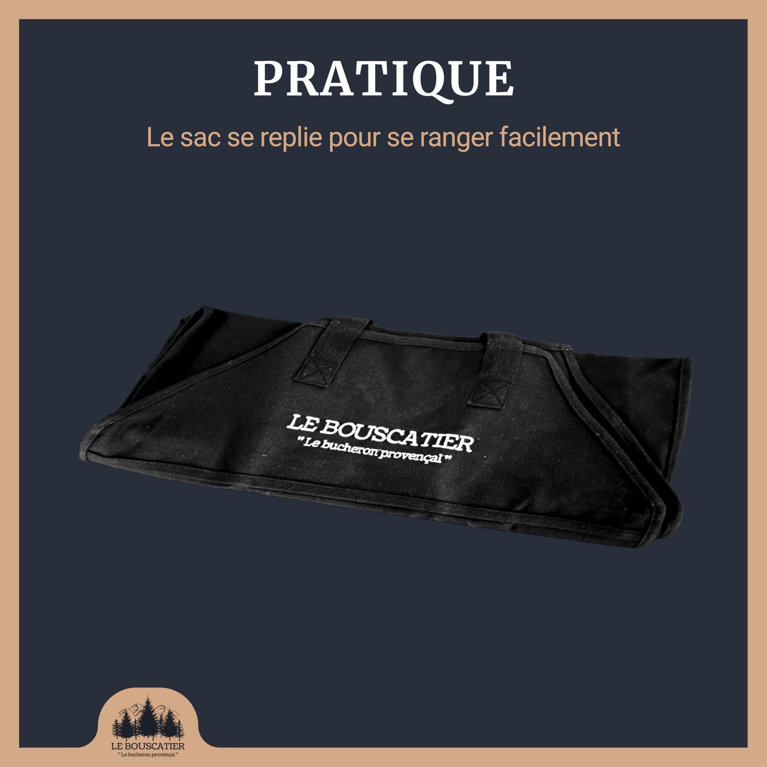 Panier à Buches,XL Panier A Bois,Sac A Buches De Bois,Panier A Buches