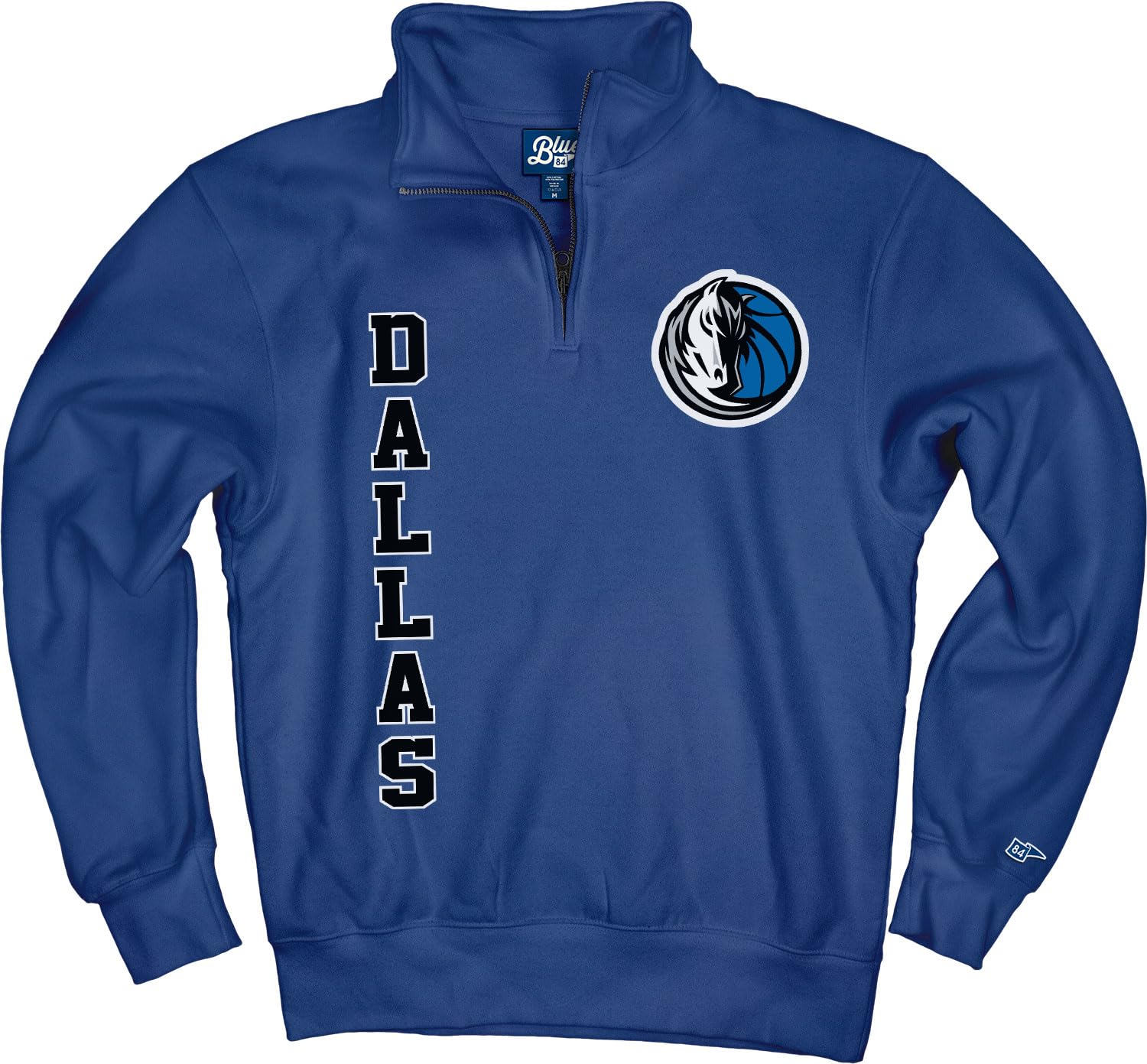 Blue 84 NBA unisex-adult Nba Officially Licensed Quarter Zip Sweatshirt Slam Dunk Team Color