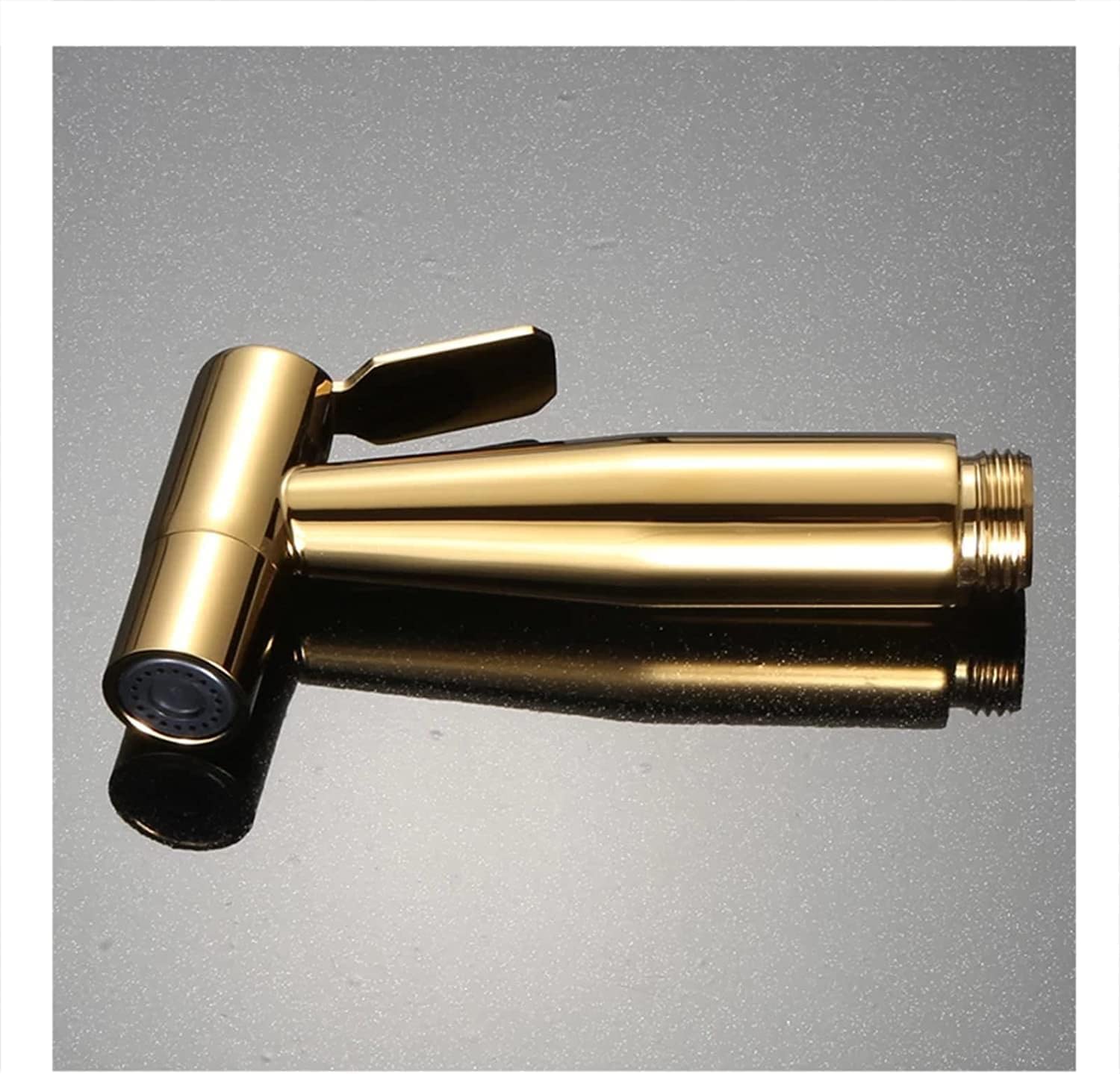GLJTUO Handheld Bidet Douche Shower Spray, Bidet Faucet, Single Cold Solid Brass Handheld Toilet Bidet Sprayer Titanium Gold Bathroom Douche kit Shattaf Washer Shower,B Set,size_name-C SET