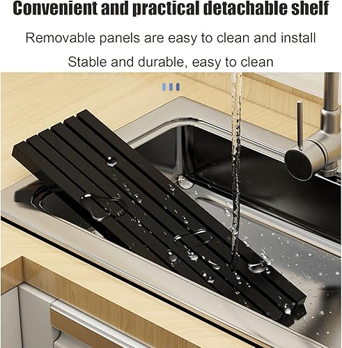 Miniatura 6 de Estante de acero inoxidable para montaje en pared, estante flotante para especias de cocina, soporte para microondas con ganchos, estante de