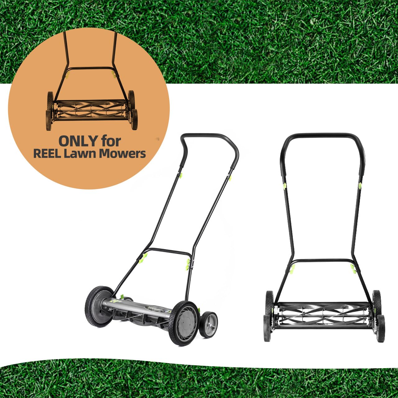 Afilador de cortacésped para cortacésped American Scotts Reel – Herramienta de afilado manual de hoja para cortacésped estadounidenses, grandes estados, Earthwise con carrete manual de empuje