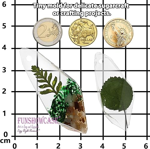 Miniatura 5 de Funshowcase Bandejas largas de silicona con gemas de cuarzo para manualidades, resina epoxi, jabón, fabricación de joyas, con agujero de 2 pulgadas