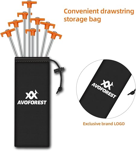 Miniatura 7 de Juego de 12 estacas para tienda de campaña, estacas de metal antioxidante de 7.1 pulgadas, estacas para tienda de campaña, estacas para campamento,