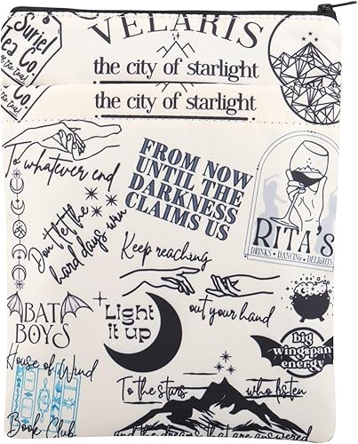 MAOFAED Velaris City of Starlight - Funda de libro Suriel Tea Co Acotar, regalo para amantes de los libros (To The Stars BSL)