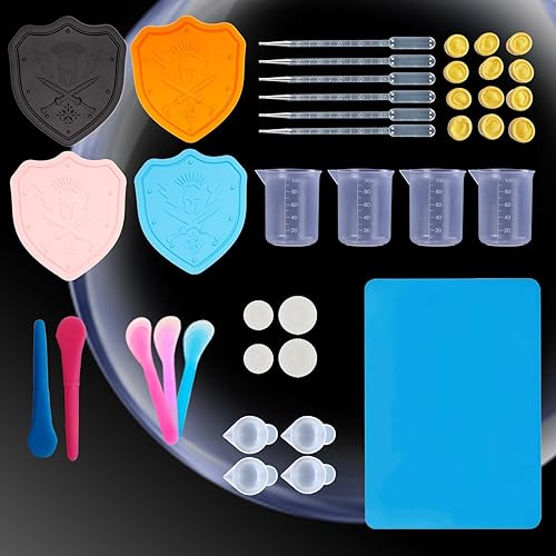 Miniatura 2 de Migugaga DND - Molde de dados para fundición de resina, moldes de dados de silicona D&D de borde afilado con kit de 36 piezas de fabricación de