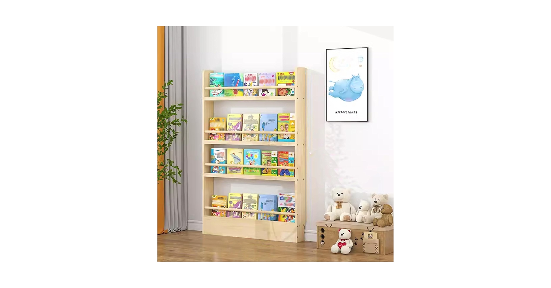 Amazon.co.jp: DYUNCZ 絵本棚、絵本ラック、絵本収納、雑誌ラック