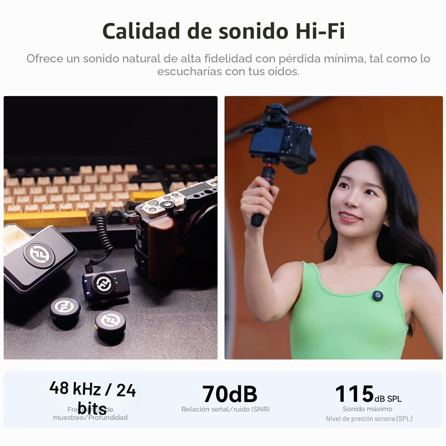 Hollyland Lark M2 Microphone Lavalier pour DSLR Caméra