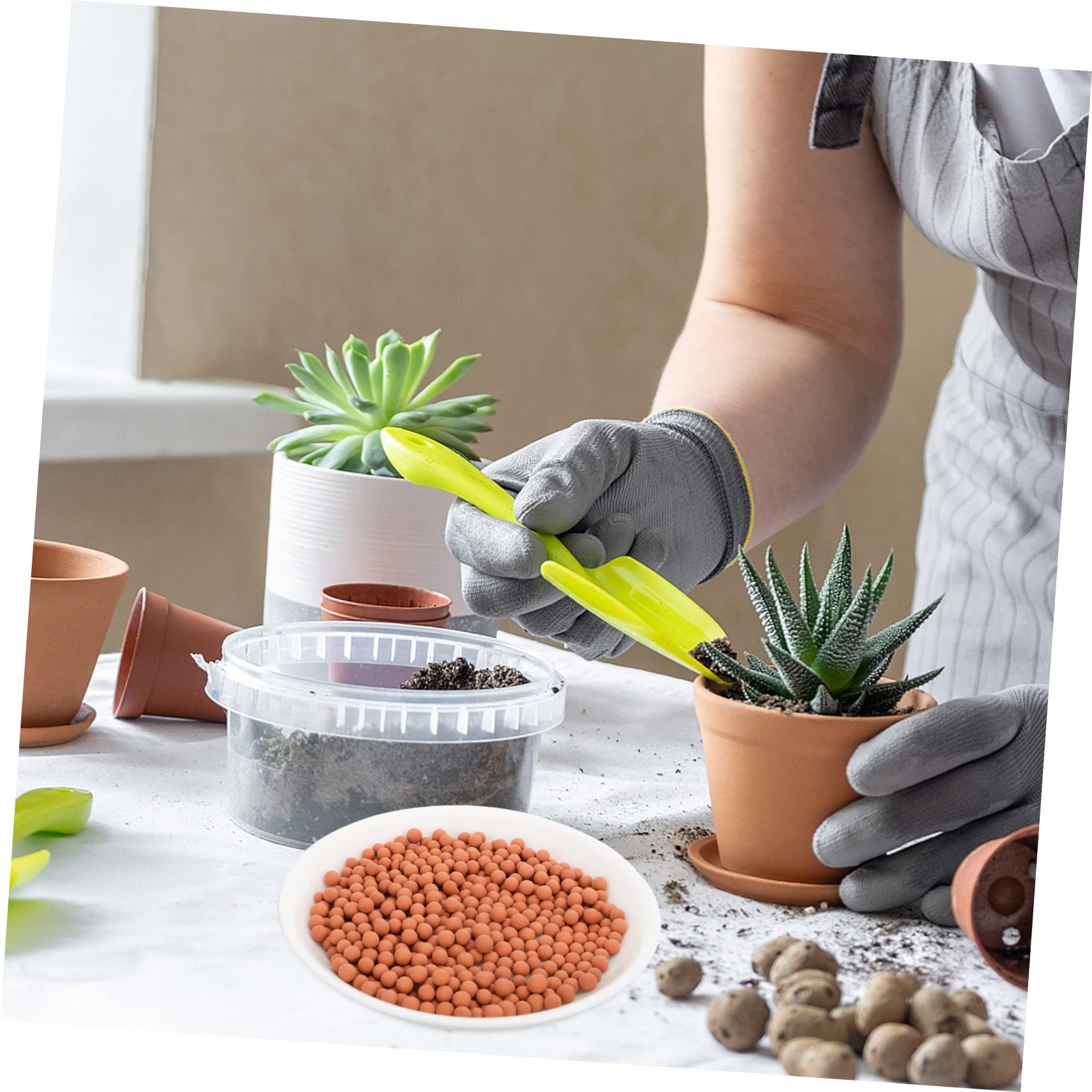 Pierre de Céramsite Décorative pour Culture Hydroponique, 1000g, Améliore Drainage et Oxygénation, pour Pot de Fleurs et Jardin Extérieur