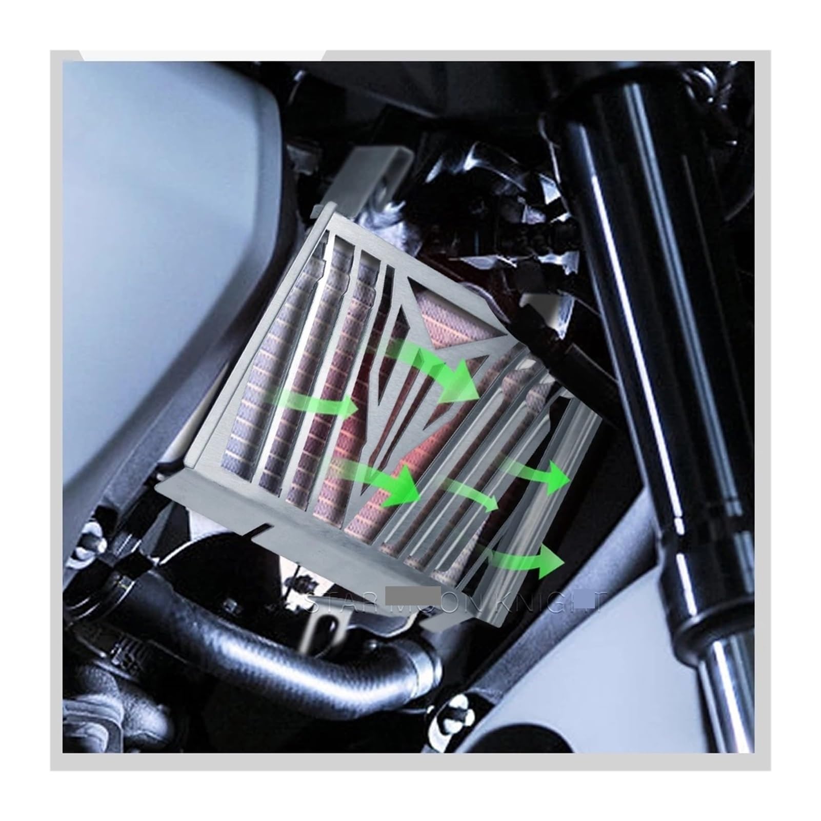 Rejilla De Radiador De Motocicleta Compatible con Yamaha MT-125 2020 2021 2022 2023- Rejilla del radiador de la motocicleta(Black aluminum)