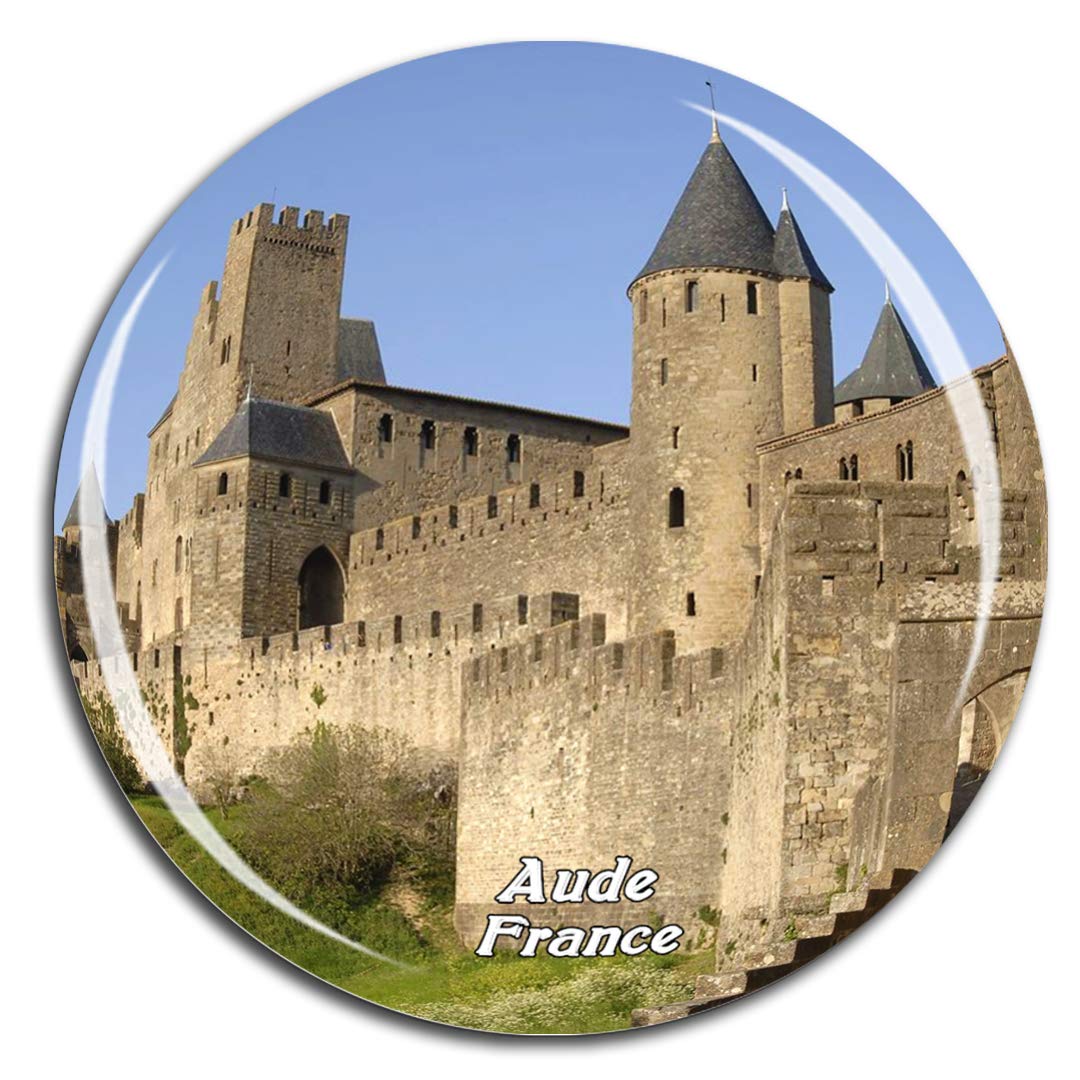 Calamita Da Frigo 3D In Cristallo Castello Di Carcassonne | Weekino Souvenir Viaggio Francia, Regalo City Collection, 5x5 Cm