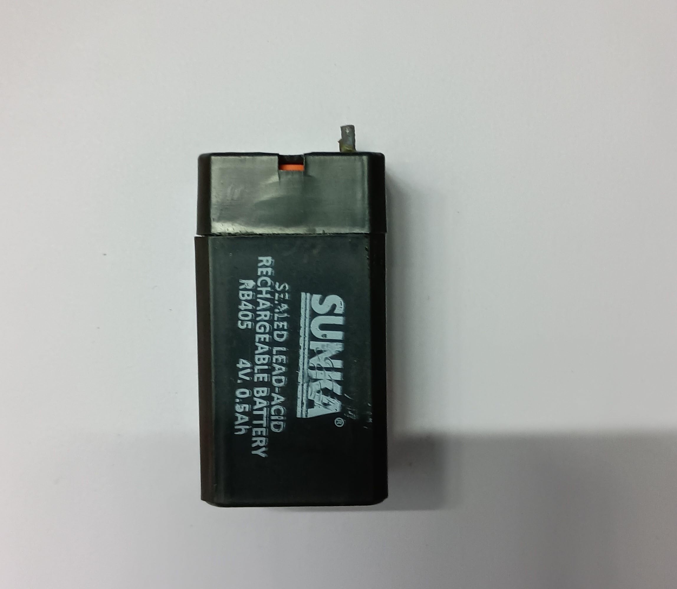 Sealed Lead Acid Rechargeable Battery 4V (Pack of 1) Select (0.4Ah, 0.5Ah, 1Ah, 1.5Ah, 2Ah) Ampere-Hour Size- (0.5Ah)