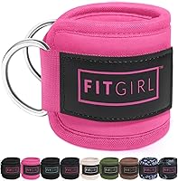 Vista 1 de FITGIRL Correa de tobillo para máquina de cable, acolchado de alta calidad y comodidad para máquinas de ejercicio con cable, accesorio de ejercicio