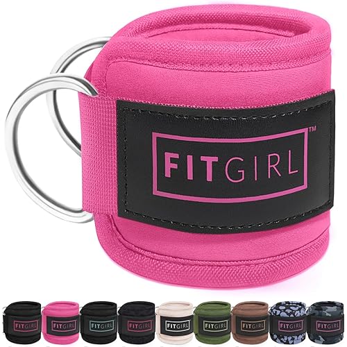 FITGIRL Ankle Strap for Cable Machine – Premium Padding and Comfort for Cable Exercise Machines, Cable Exercise Attachment for Home & Gym, Glute Workouts - Kickbacks, Leg Extensions, Hip Abductors