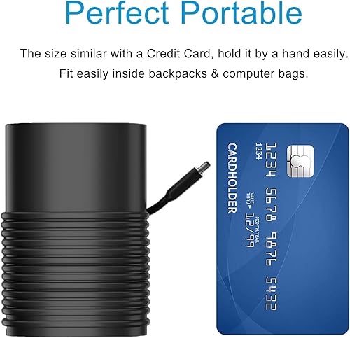 Miniatura 3 de Adaptador de corriente para laptop USB-C de 45 W para Dell XPS 13 9350 9360 Latitude 7275 7370 5175 5285 5290-2 en 1 7390-2 en 1 XPS 11 12 13