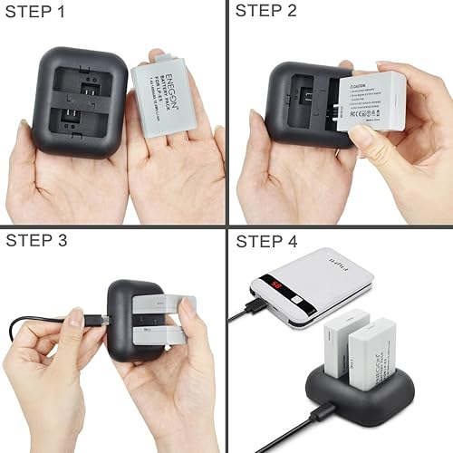 Miniatura 6 de ENEGON Batería de repuesto LP-E5 (paquete de 2) y cargador dual rápido para Canon LP-E5 y Canon EOS Rebel XS, Rebel T1i, Rebel XSi, 1000D, 500D,