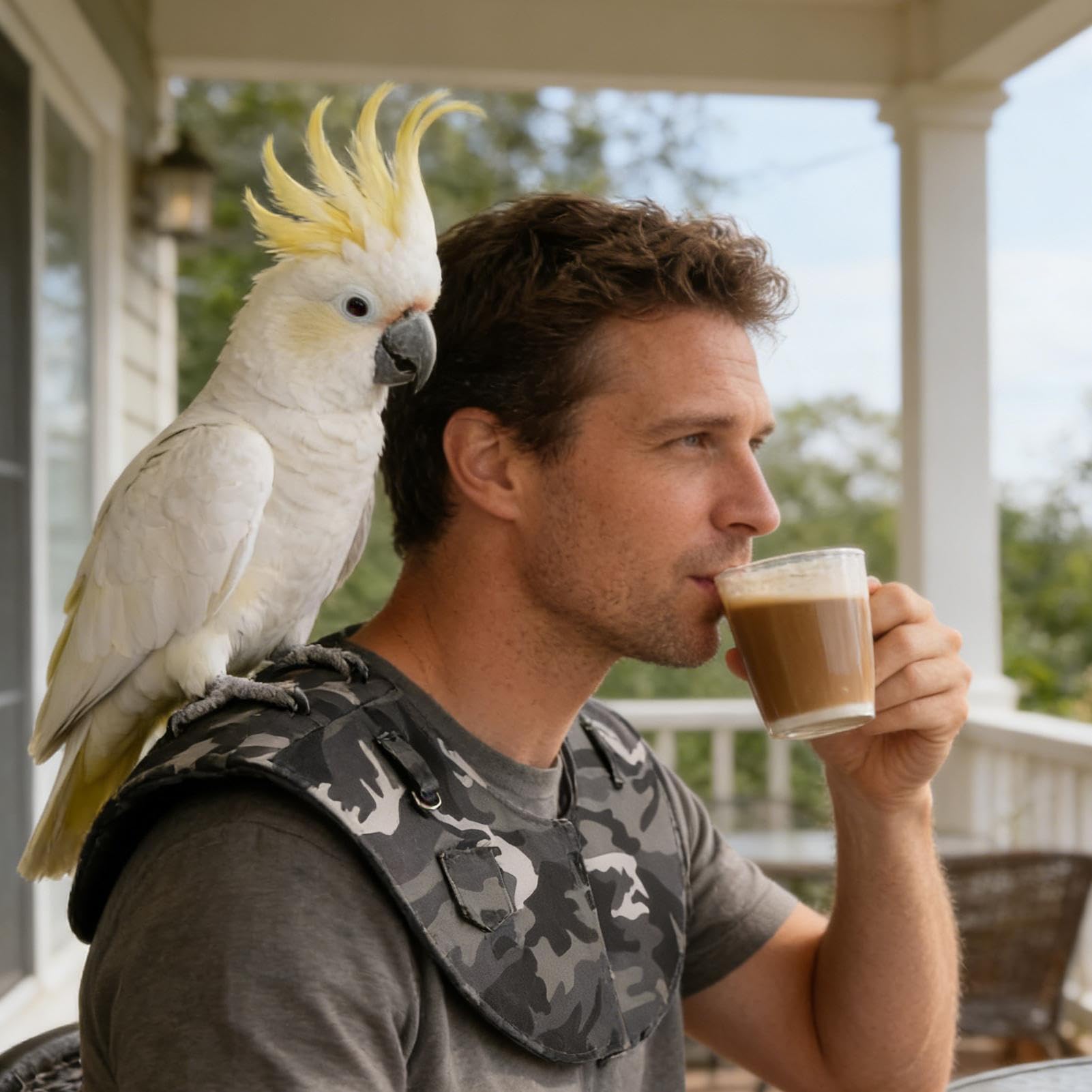 Housse D'épaule – Protecteur De Déjections D'oiseaux En Denim De 50 Cm, Coussin D'entraînement Anti-rayures, Épaulette Réutilisable, Protège-bras Confortable | Housse D'épaule Durable Pour Oiseaux, Po
