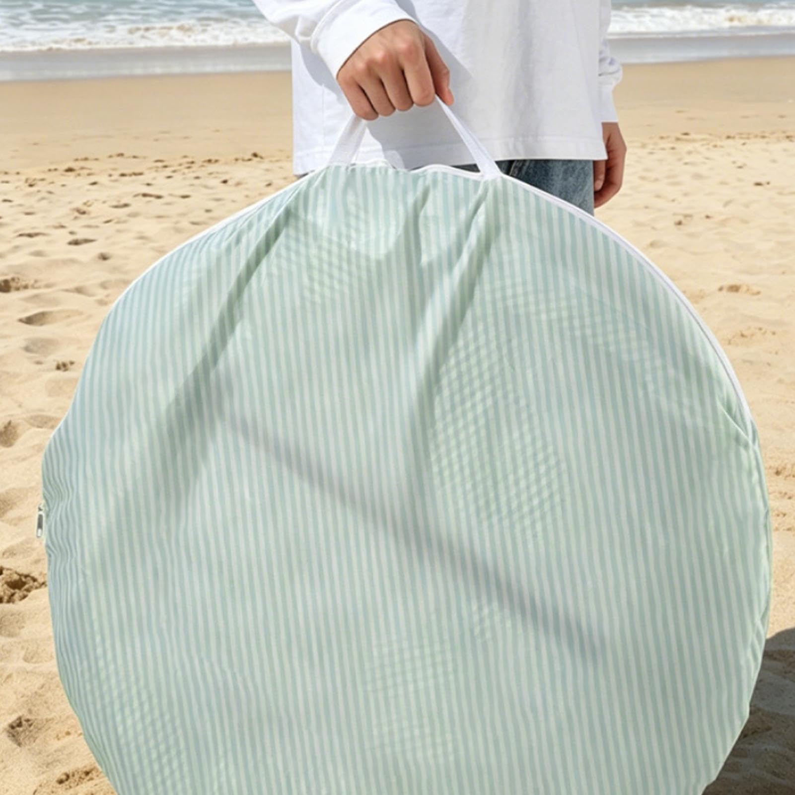Tenda Spiaggia Solare Pieghevole Grande Portatile E Facile | Solare Da Spiaggia per Mare Acqua Piscina Laghetto Campeggio Outdoor Esterno Giardino Cortile Picnic Giorno