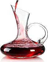 FrutPunch 750ml Lead-Free Crystal Wine Decanter with Ergonomic Handle - Elegant Gift for Wine Lovers
