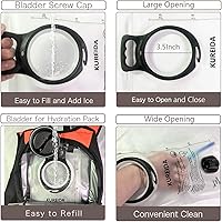 Vista 5 de Bolsa de hidratación de 2 litros a prueba de fugas, sin BPA, amplia apertura, bolsa de agua militar combinada con mochilas de hidratación
