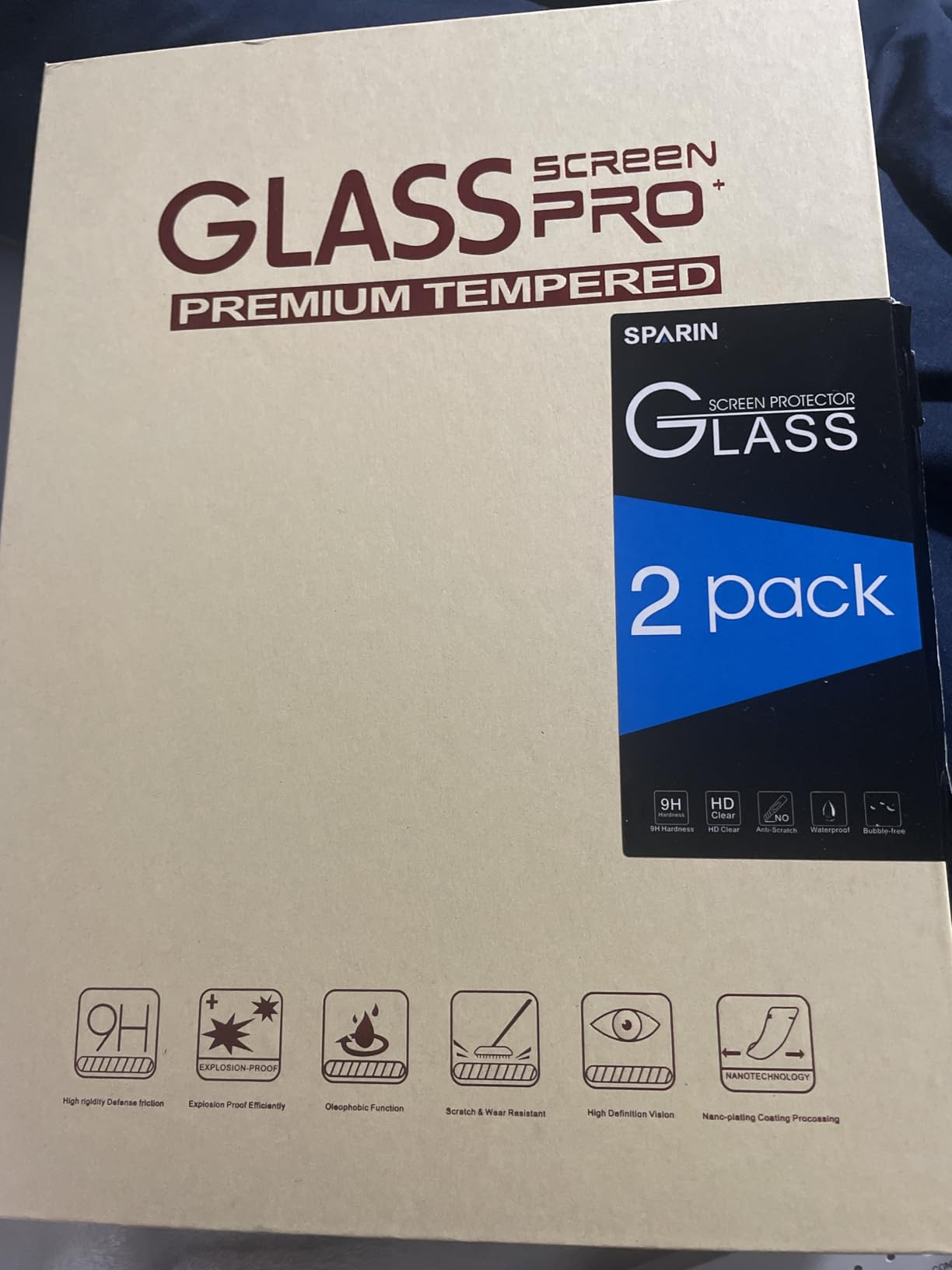 SPARIN 2 Pack Screen Protector for Samsung Galaxy Tab A9 Plus 11 Inch 2023, Case Friendly Tempered Glass HD Clear film for Samsung Tablet A9+ (SM-X210/X216/X218)