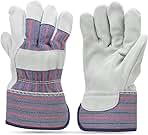 G & F Products unisex adult Safety Cuff Regular Grade work gloves, Grey, Large Pack of 5 US
