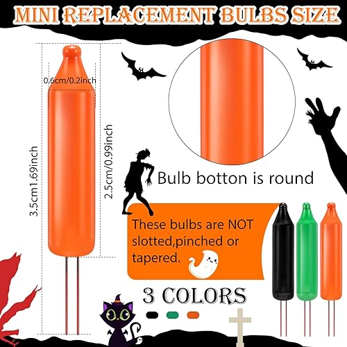 Miniatura 9 de Mudder 500 bombillas de repuesto de Navidad de 2.5 V para cadena de luces, mini luces incandescentes para árbol de Navidad, para interiores y