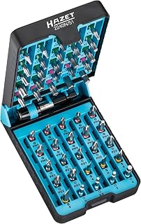 HAZET BitE-Box 2240N/51 I 51-teiliges Schraubendreher-Einsatz-Set, Abtrieb: Pozidriv, Sechskant 6,3 (1/4 Zoll), Kreuzschlitz, Tamper Resistant TORX, Innen-Sechskant, Schlitz, Innen TORX