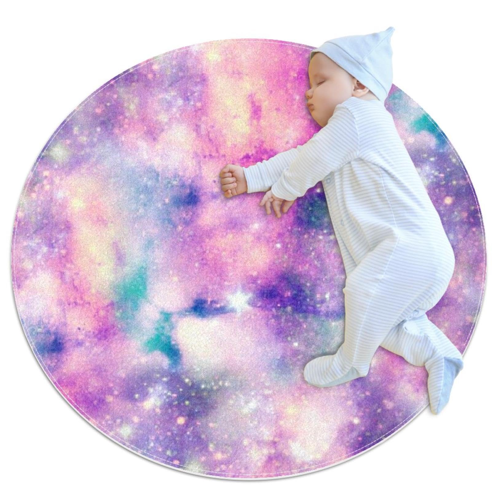 Tapis galaxie ciel étoilé 1m pour chambre d'enfant et salon
