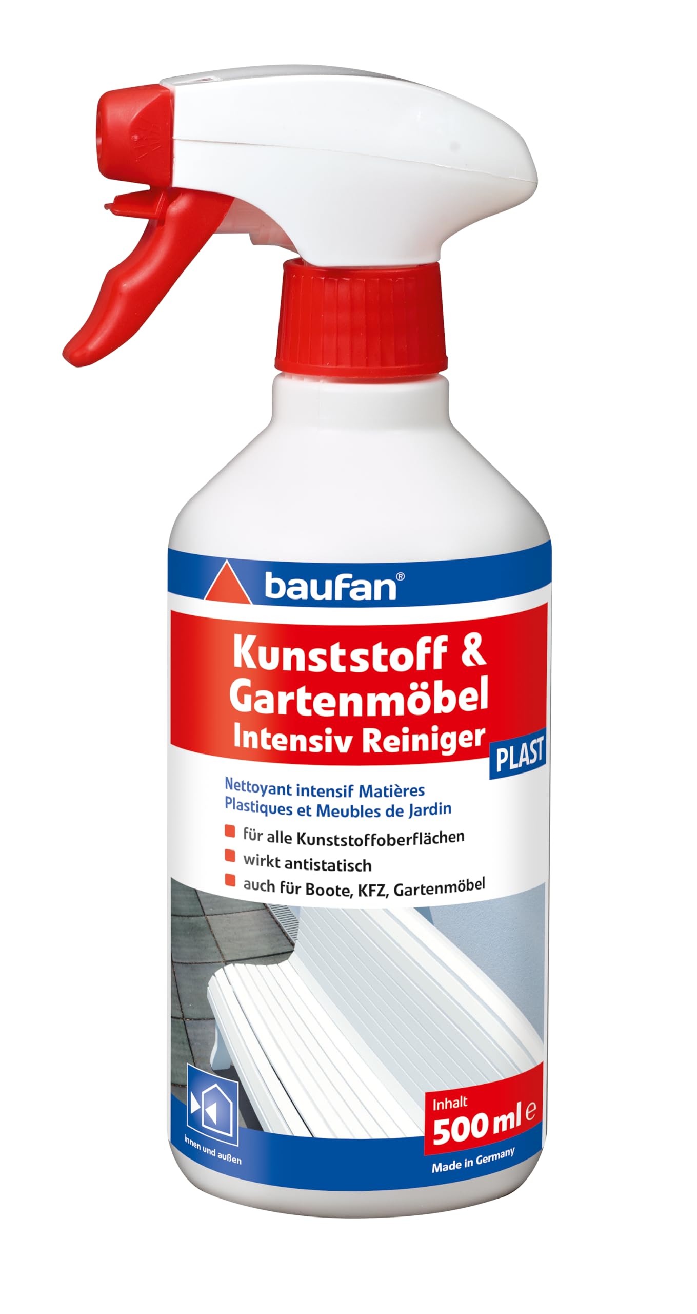 Baufan PLAST Kunststoff und Gartenmöbel Intensivreiniger 500ml