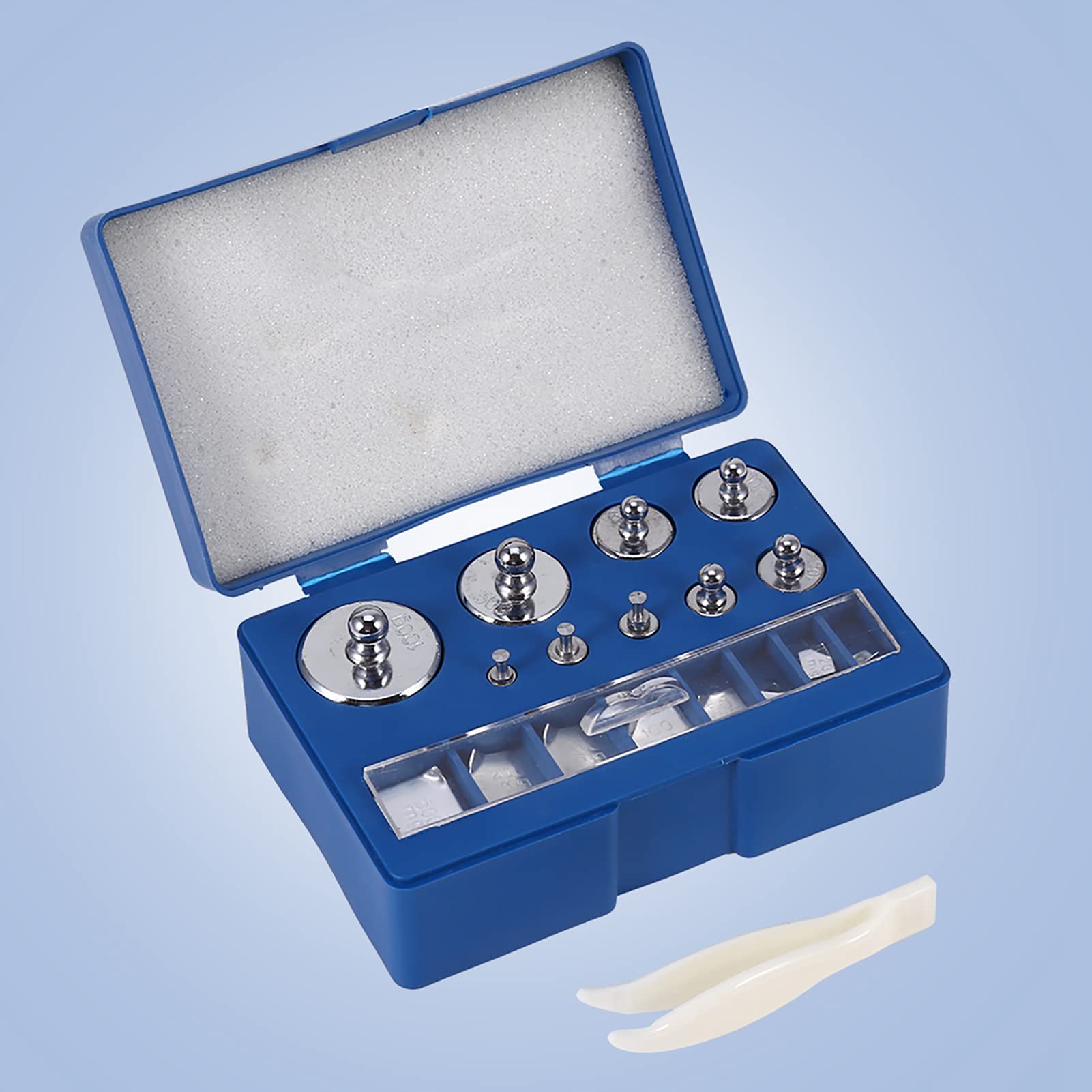 Calibration Weights Set 17 Pieces 211.1G 10Mg to 100G Precision Calibration Weights Set with Tweezers for Laboratory Educational Science Test Scale-image-48