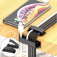 Vista 8 de ELII Kit de gestión de cables de 302 piezas, 4 fundas para cables, 45 clips para cables, 11 soportes para cables, 22 correas organizadoras de cables