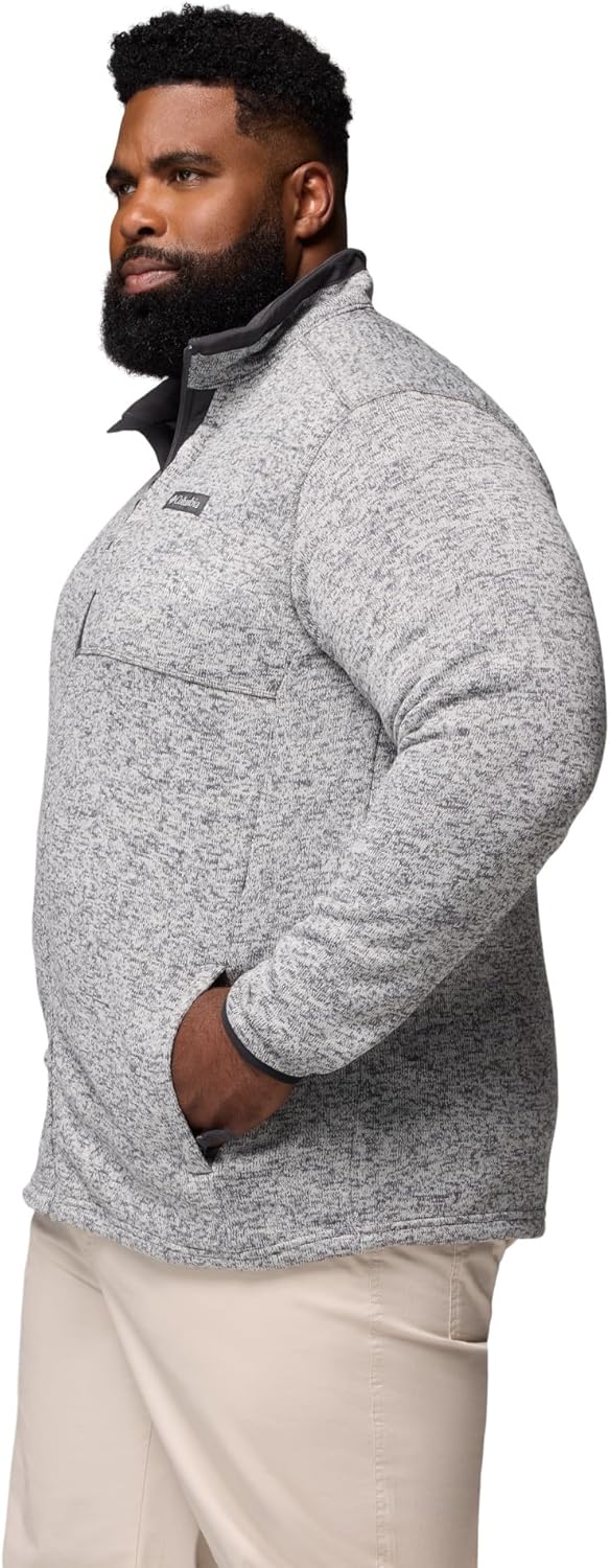 Columbia Mens Sweater Weather Full Zip, City Grey Heather, 1X