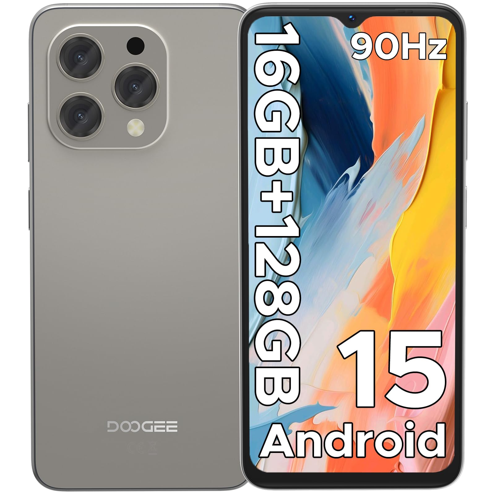 DOOGEE N55 (2025) Android Smartphone 15, 16GB RAM+128GB ROM/TF 2TB