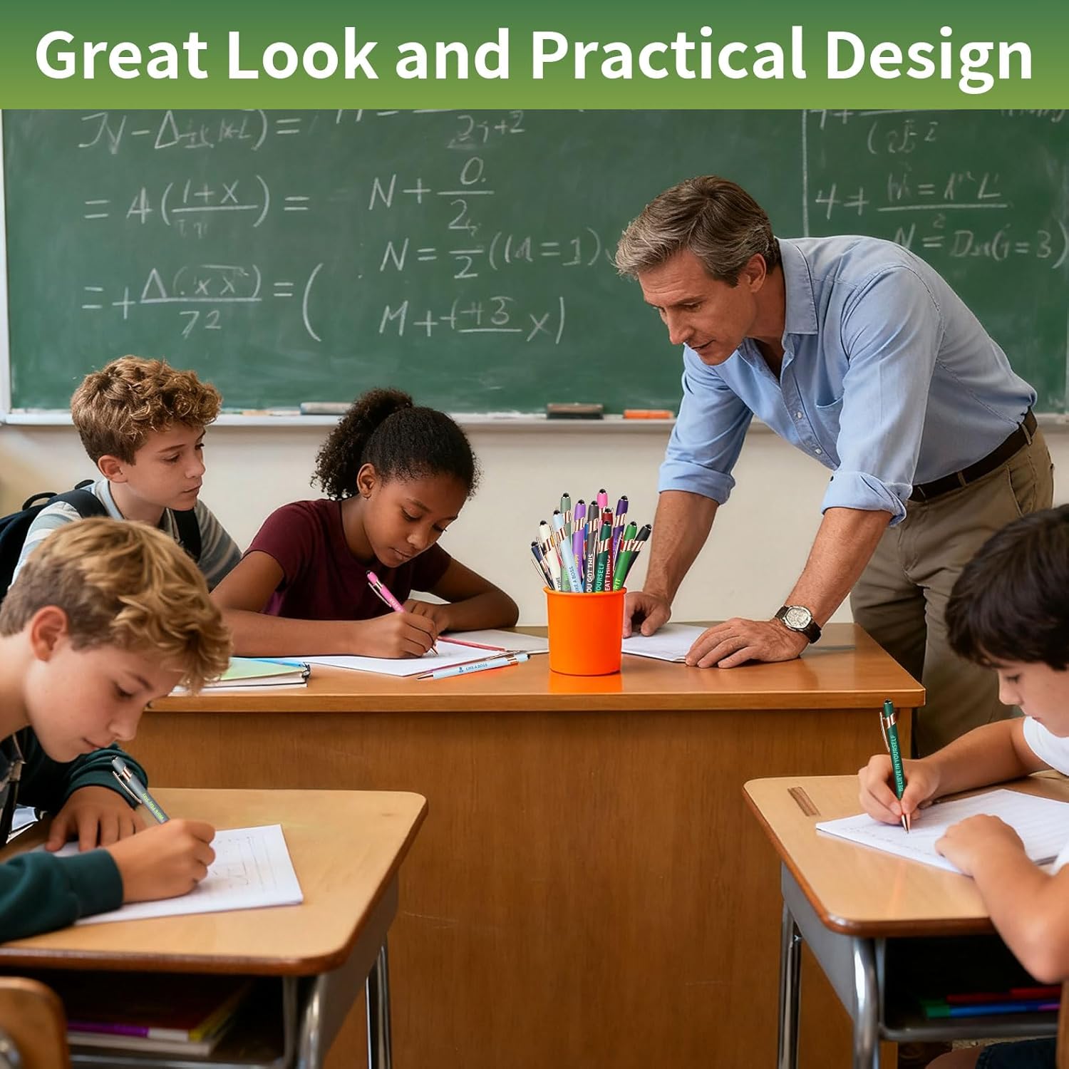 15PCS Inspirational Pens Motivational Funny Pens with Saying, Screens Touch Stylus Tip, Personalized Pen Gift for Coworkers Nurses Teachers -15 Colorful - Image 8