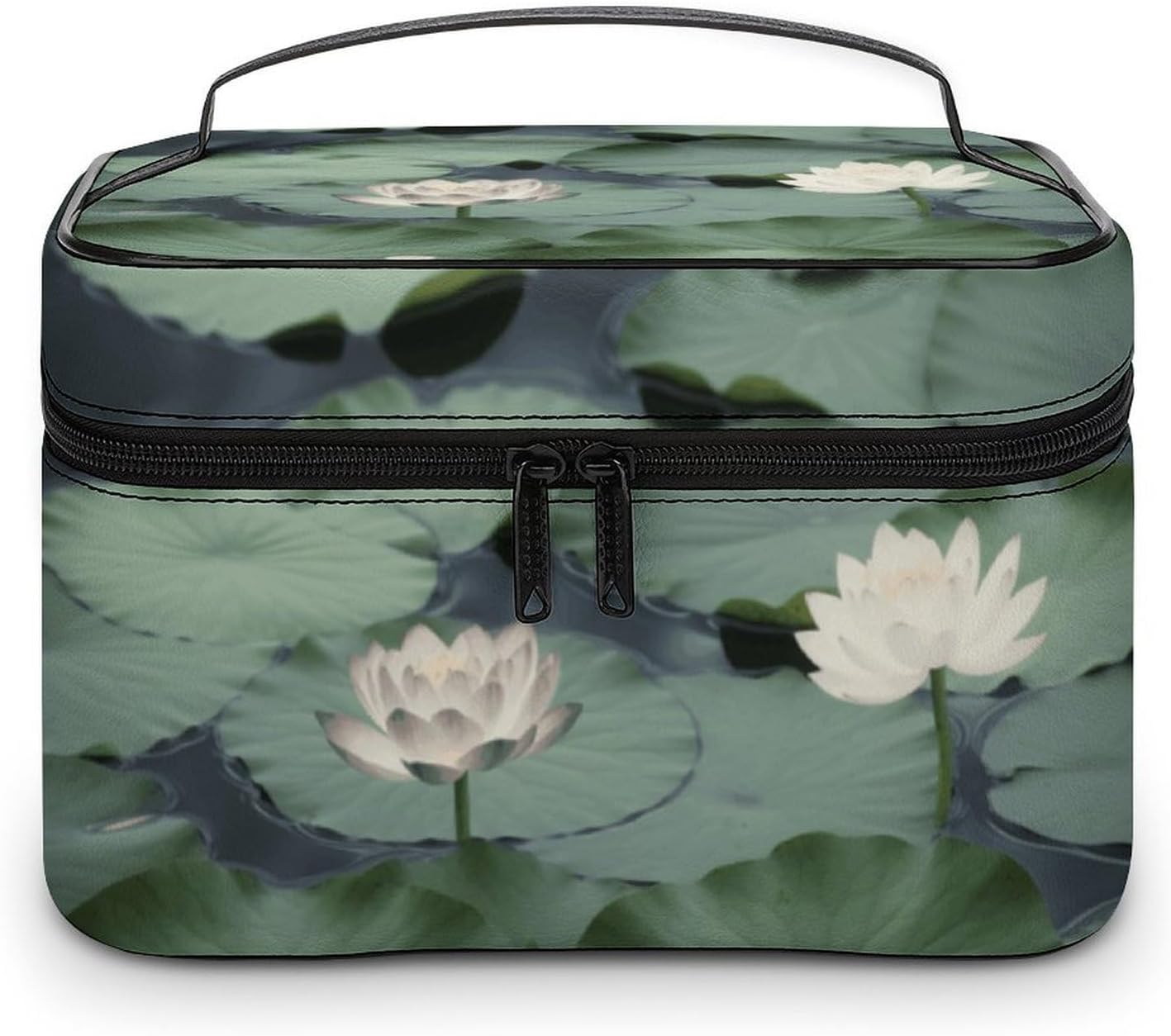 Travel Makeup Bag Portable Large Cosmetic Bag with Handle And Compartment