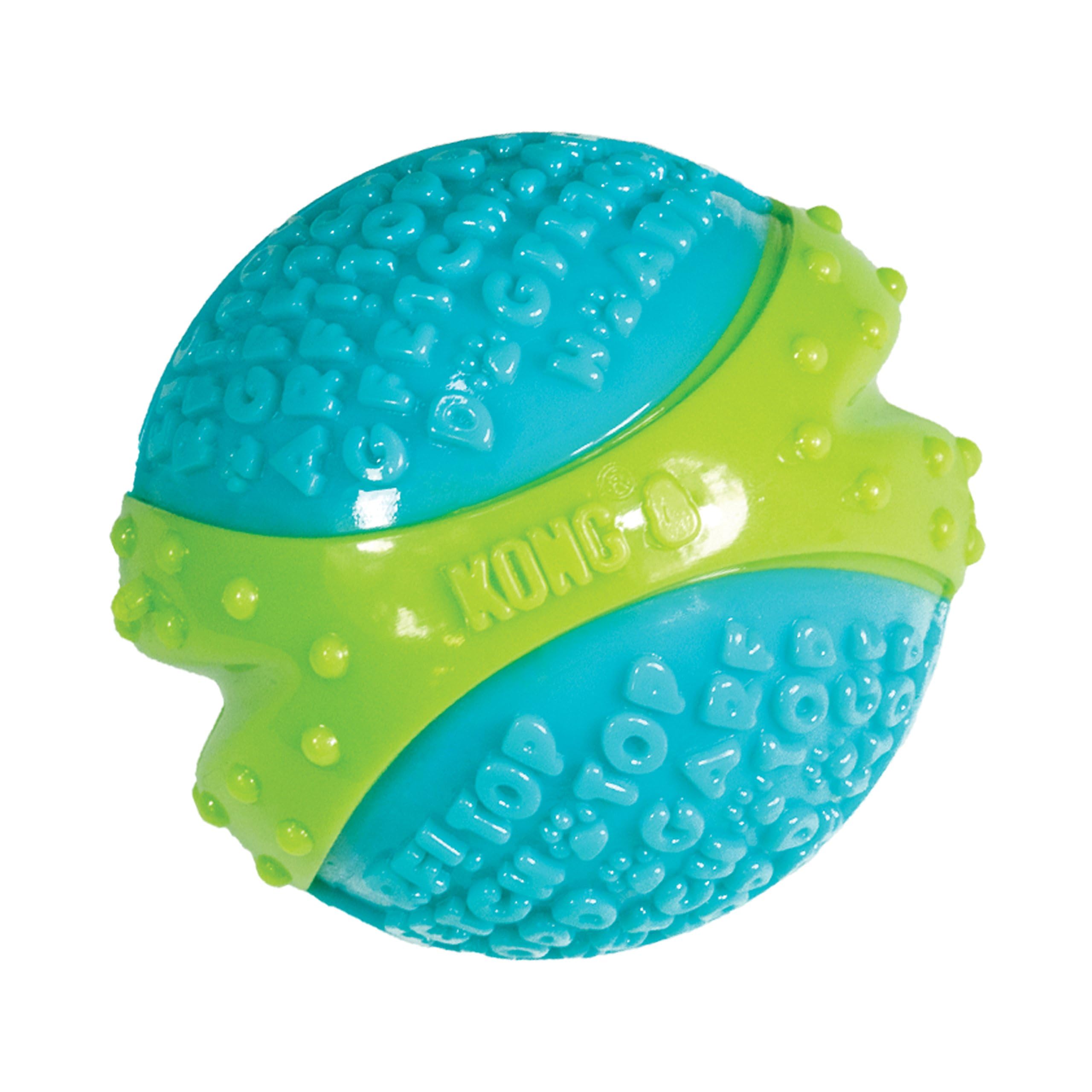 KONG CoreStrength - Hundespielzeug zum Kauen - Langlebiges, mehrschichtiges Hundespielzeug zum Spielen und zur Zahnreinigung - Für Kleine/Mittlere Hunde - Ball
