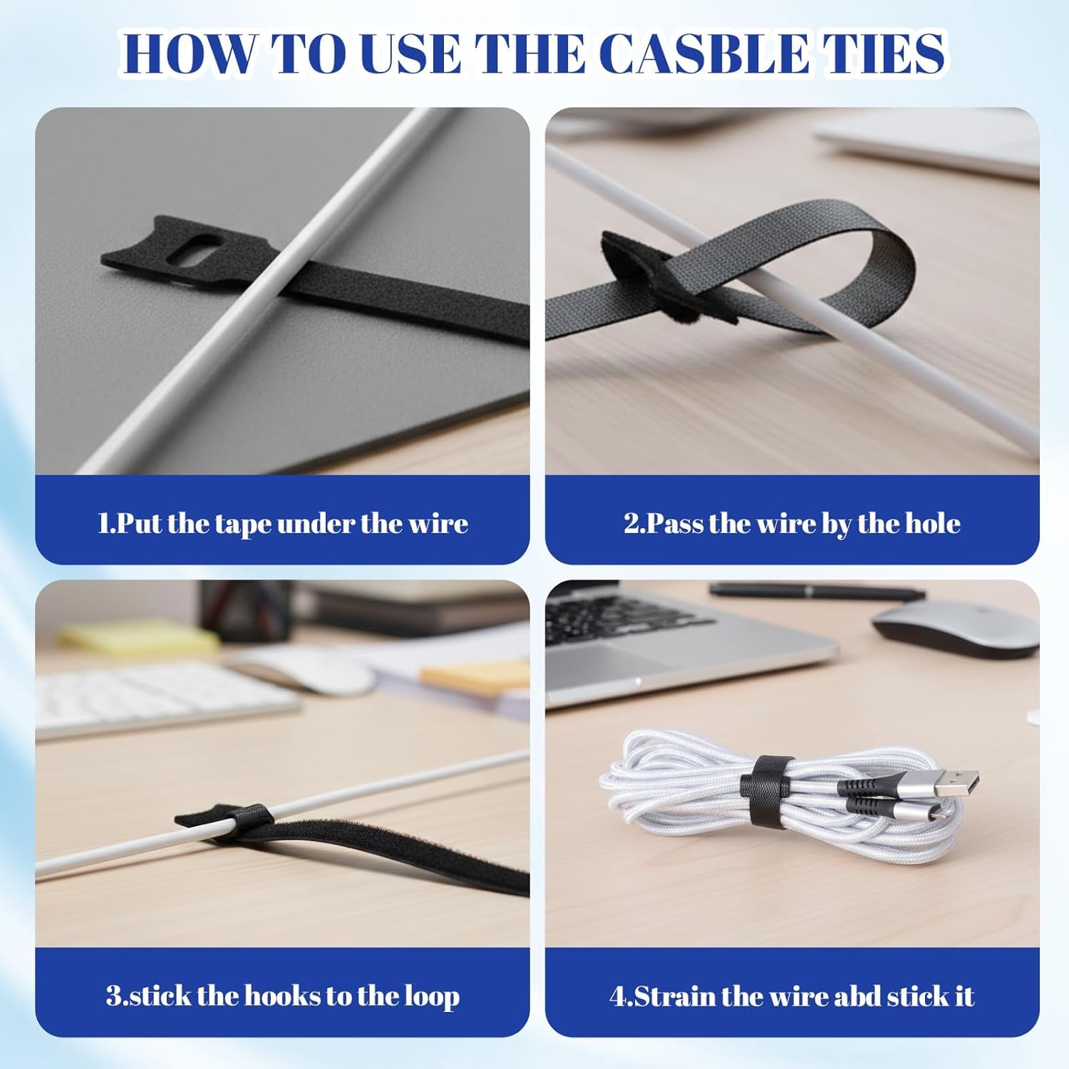 Reusable Cable Ties, 100PCS 7.8 Inches Black Zip Ties for Cable Management, Cord Organizer for Data Centers and Home Entertainment Systems, Straps for Office and Outdoor Use