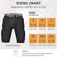 Vista 5 de Mens Football Girdle with Pads Hip Thigh Butt Tailbone Protector Pants Padded Compression Short Youth Adult Protective for Baseball Snowboard Skate