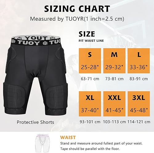 Miniatura 5 de Faja de fútbol acolchada para hombre con almohadillas, cadera, muslo, trasero, coxis, pantalones protectores para jóvenes y adultos, para béisbol