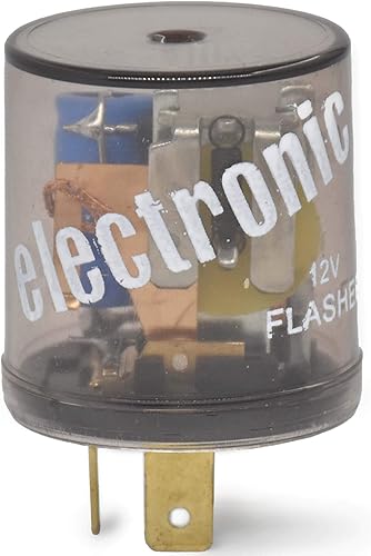 0061 Relé intermitente de señal de giro de 2 clavijas - Redondo - 2 pines 12V relé intermitente electrónico para bombillas incandescentes estándar